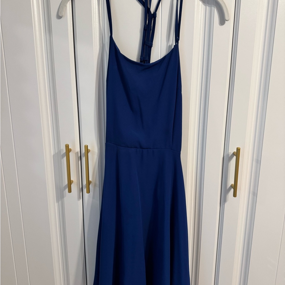 Windsor royal blue fit-and-flare dress, size XS.